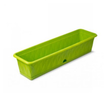 Ящик для растений "Сиена" 81см с поддоном зеленый С174-03-ЗЕЛ