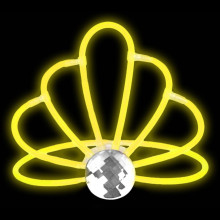 Светящаяся диадема "Желтая корона" 17x17x12,5см (арт.80253)