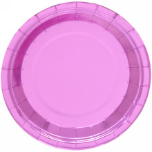 Тарелка бумажная 18 см в наборе 10 шт "Диско" розовая