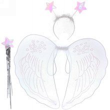 Карнавальный набор (крылья, ободок, палочка) "Ангел" белый