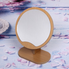 Зеркало настольное в деревянной оправе "High Tech - Fashion" круг, 17*17см