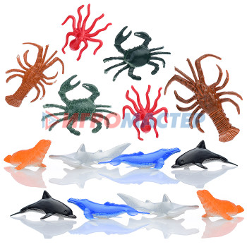 Наборы животных ПВХ Набор морских животных CY4204-7 в пакете