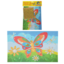 Набор для творчества аппликация фольгой &quot;Бабочка&quot;, 6 цветов фольги
