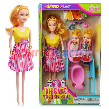 Куклы аналоги Барби Кукла 3376-9 с аксессуарами в коробке