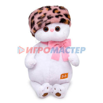 Мягкая игрушка Кошка Ли-Ли в шапке с леопардовым принтом