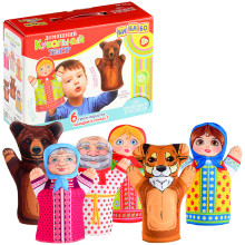 Домашний кукольный театр &quot;Маша и медведь&quot; (6 кукол-перчаток)