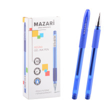 Ручка гелевая REGINA, синяя, пулевидный пиш. узел 0.5 мм, прозрачный пласт.