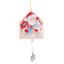 Новогоднее подвесное украшение Дед мороз в конверте из полирезины 