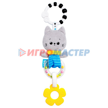 Мягкая развивающая игрушка Игрушка-подвеска погремушка Котёнок Кекс