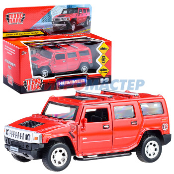 Коллекционные модели Машина металл. Hummer &quot;Hummer H2&quot;, 12см, (откр дв, багаж, красный) инерц, в коробке
