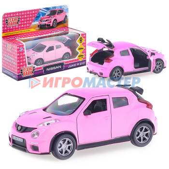 Коллекционные модели Машина металл Nissan Juke-R 2.0 12см, (откр. двер, багаж, розовый) инер, в коробке