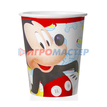 Сервировка стола Набор бумажных стаканов Mickey Mouse. 3D, 6шт*250 мл