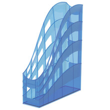 Подставка пластиковая для бумаг вертикальная S-Wing, Standard, 75мм, голубой
