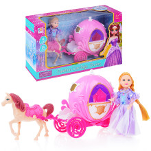 Карета SS031A с куклой и лошадкой, в коробке