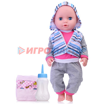 Куклы, пупсы интерактивные, функциональные Пупс QH14-70 с аксессуарами, в сумке