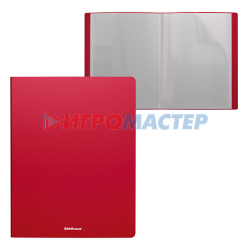 Папки с вкладышами (файлами) Папка с 10 вкладышами  пластиковая Matt Classic,  A4, красный 
