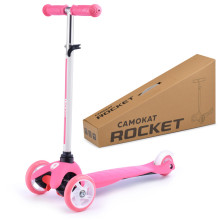 Самокат трёхколёсный ROCKET колёса PU, цвет розовый