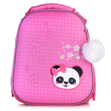 Рюкзак каркасный &quot;Панда на розовом&quot; формованный из полимеров, материал: нейлон, полиэстер, пол