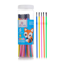 Кисть пластиковая для клея, круглая, пластиковая ручка, цвета ассорти, без индивидуальной 