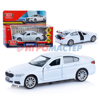 Коллекционные модели Машина металл BMW 5-ER Sedan M-Sport 12 см, (откр. двери, багаж, бел,) в коробке