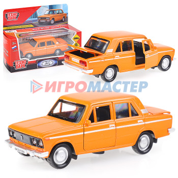 Коллекционные модели Машина металл ВАЗ-2106 Жигули, 12см, (открыв. двери, оранжевый) инерц., в коробке
