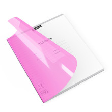 Тетрадь 12л., линейка, пластиковая обложка &quot;CoverPrо Neon&quot; розовый