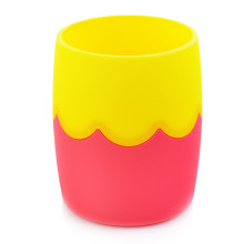 Подставка-стакан двухцветный розово-желтый