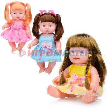 Куклы, пупсы интерактивные, функциональные Кукла 205-Q &quot;Радочка&quot; в ярком платье, на батарейках, в ассортименте, в пакете