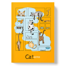 Записная книжка  64л., &quot;Жизнь кота&quot; А5 