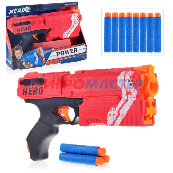 Оружие с мягкими пульками, шариками, присосками, дисками Пистолет BT8081 с мягкими полимерными пулями, в коробке