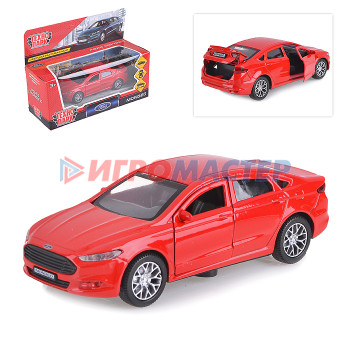 Коллекционные модели Машина металл Ford Mondeo 12 см, (откр дв, багаж, красный) инерц, в коробке. 
