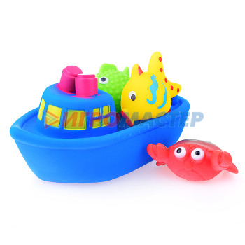 Игрушки для ванны, пластизоль Набор игрушек для купания OSB9221 в сетке