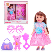 Кукла Женя 12087-50 (с аксессуарами и медвежонком) в коробке