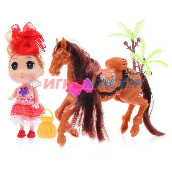 Куклы Кукла 666-29 с лошадкой, в пакете