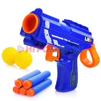 Оружие с мягкими пульками, шариками, присосками, дисками Пистолет G6 с мягкими полимерными пулями и шариками, на листе