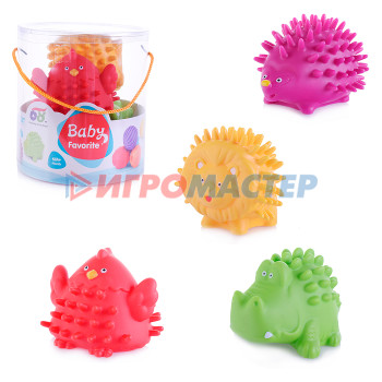 Игрушки для ванны, пластизоль Набор игрушек для ванны 628-2 (4 шт.) в тубусе