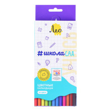 Набор цветных карандашей 24 цв. &quot;Учись&quot; &quot;Лео&quot;&quot;ШколаСад&quot;   