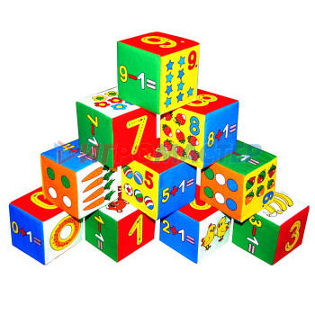 Мягкая развивающая игрушка Игрушка кубики &quot;Умная математика&quot;