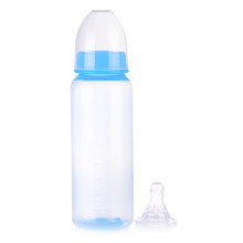 Бутылочка цветная с силиконовой соской молочной,  250 мл