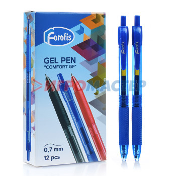 Ручки гелевые Ручка гелевая авт. синии черн. 0.7мм  &quot;COMFORT GP&quot; (стержень меняется)