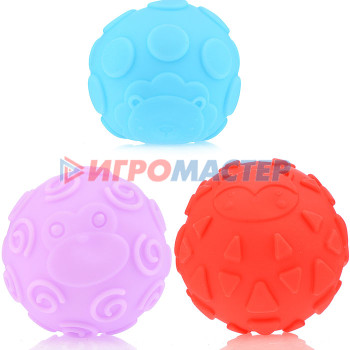 Игрушки для ванны, пластизоль Набор мячей XC2040-1 в пакете