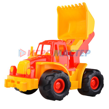 Транспорт и спецтехника б/механизмов (пластик) Трактор Богатырь с грейдером