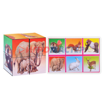 Кубики-картинки Кубики в картинках 03 Животные ( из 4-х штук)