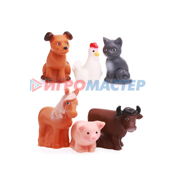 Игрушки для ванны, пластизоль Набор Домашние животные