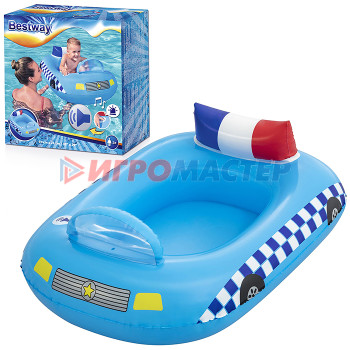 Надувные игрушки для плавания Лодочка надувная «Полицейская машина», 97 х 74 см, со звуком, от 3 лет, 34153 Bestway