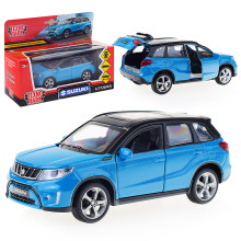 Машина металл Suzuki Vitara S 2015 12 см,(откр.  двери, багаж, синий) инерц, в коробке 