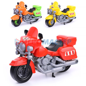 Транспорт и спецтехника б/механизмов (пластик) Мотоцикл полицейский Харлей
