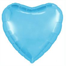 Шар надувной Мини сердце, холодный голубой