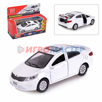 Коллекционные модели Машина металл Kia Rio, 12см, (открыв. двери, белый) инерц, в коробке