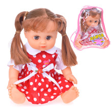 Кукла 5503 &quot;Алина&quot; озвуч. в красном платье, в горох, в рюкзаке